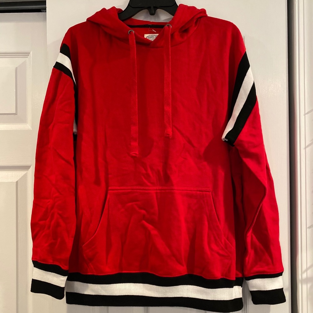 Men's Black Jack Brand Red Sweatshirt Hoodie M EUC